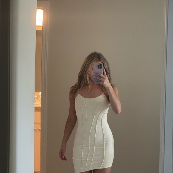 Princess Polly White Sleeveless Bodycon Mini Dress - Picture 1 of 1